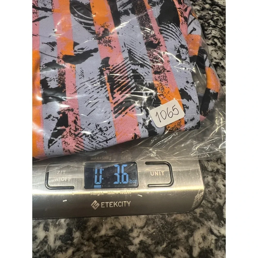 Lululemon Energy Bra Size 6 Pink Orange Abstract Brushstroke Strappy (1065)